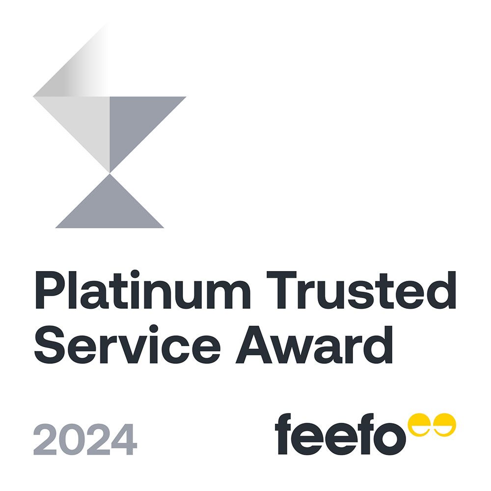 Platinum Trusted Service Award logo by Feefo