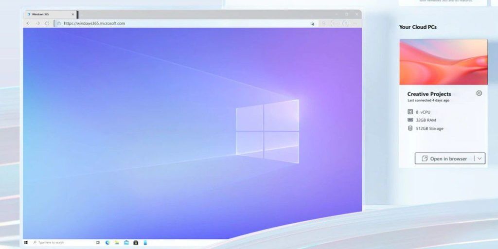 windows 365 interface